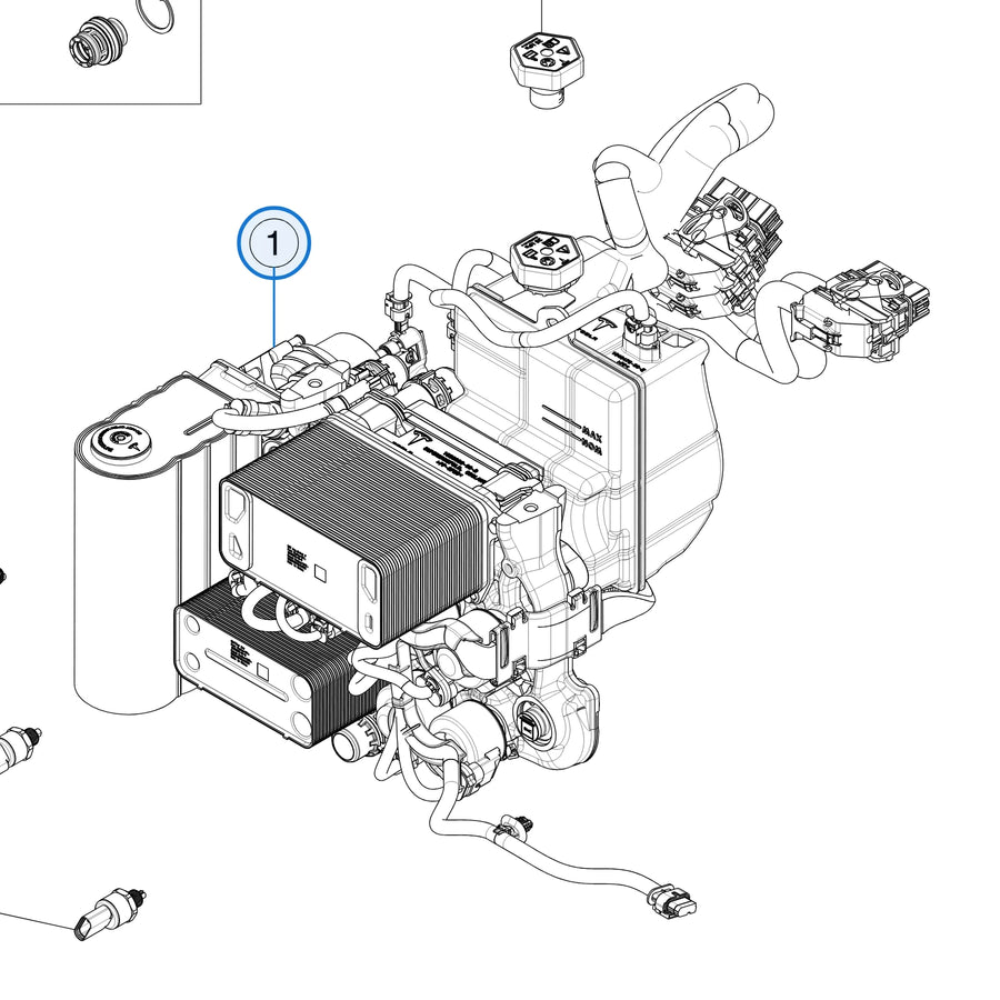 Tesla parts diagram: SuperManifold (callout 1)
