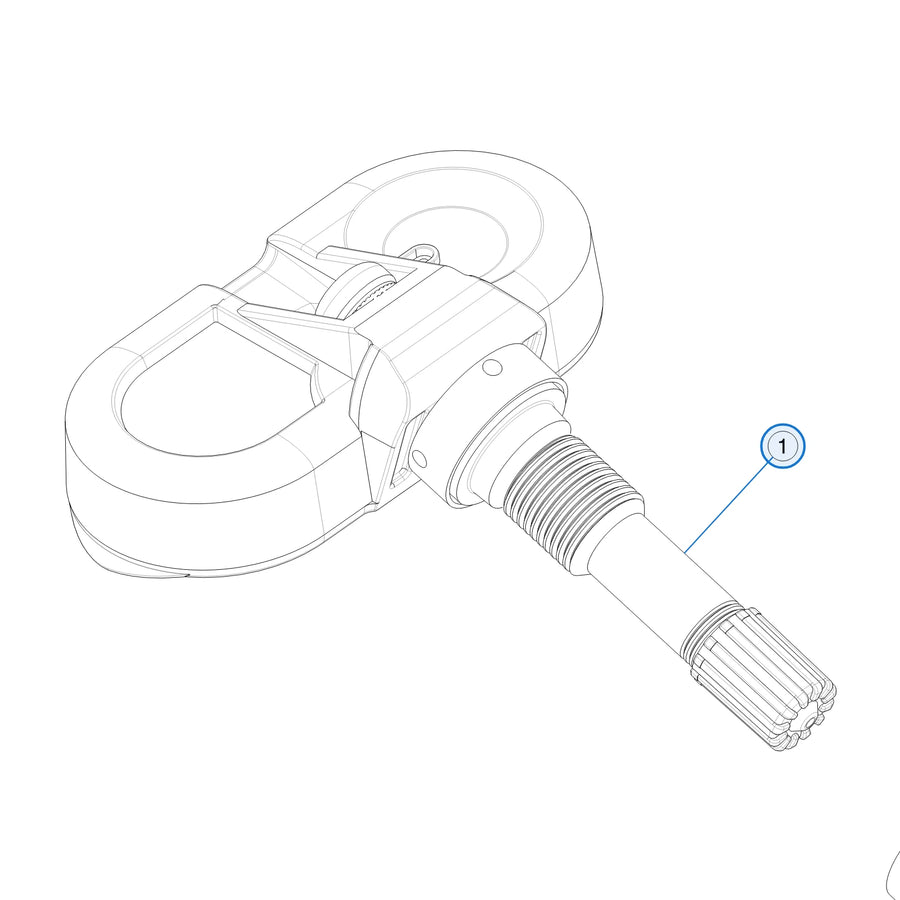 Tesla parts diagram: Tire Pressure Monitoring System (TPMS) (callout 1)