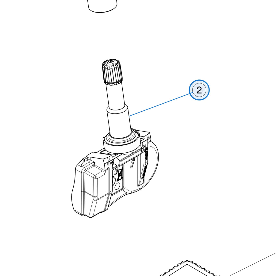 Tesla parts diagram: Tire Pressure Monitoring System (TPMS) (callout 2)