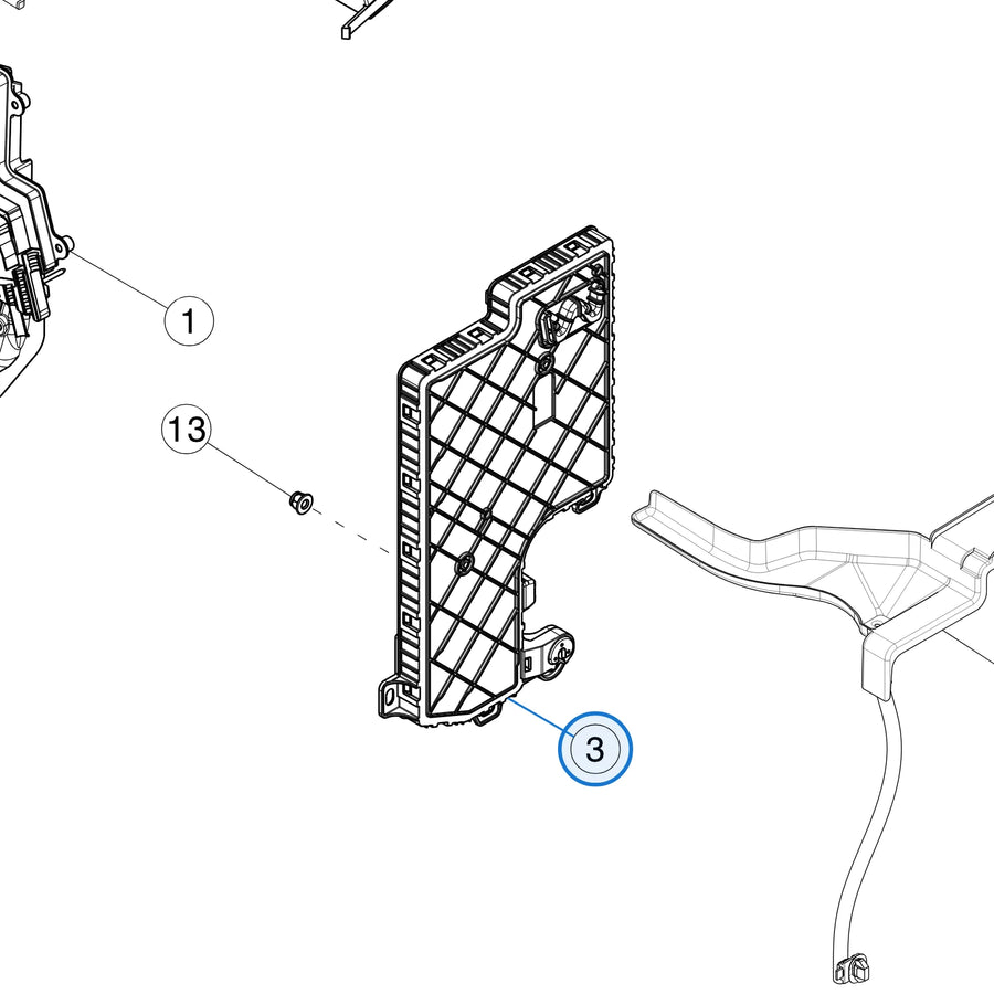 Tesla parts diagram: Body Controllers (callout 3)