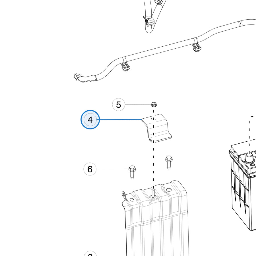 12V Cage, Tie Down Strap for Tesla Model X 2015-2021 1060776-00-B - parts diagram