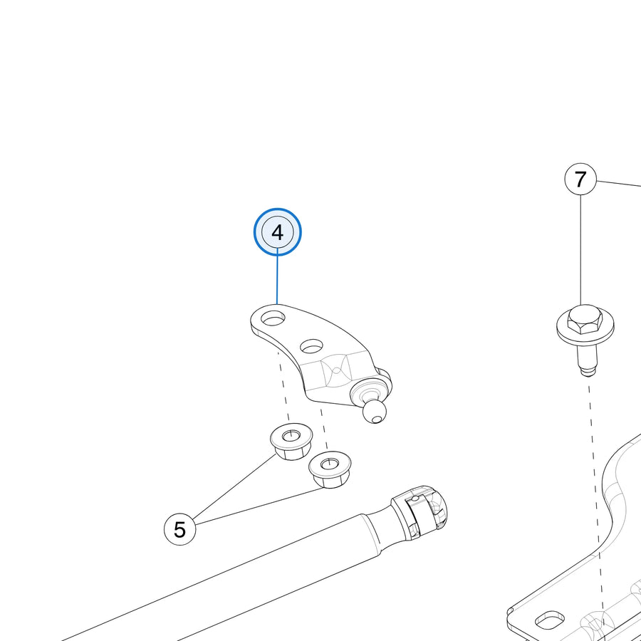 Brkt-Gas Prop Hood for Tesla Model S 1008841-00-C, 1008840-00-C - parts diagram