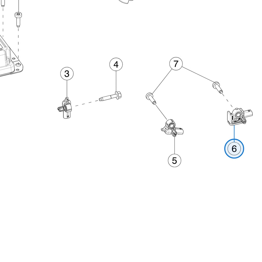 MX D-Pillar Accelerometer for Tesla Model X 2015-2021 1060058-00-A - parts diagram
