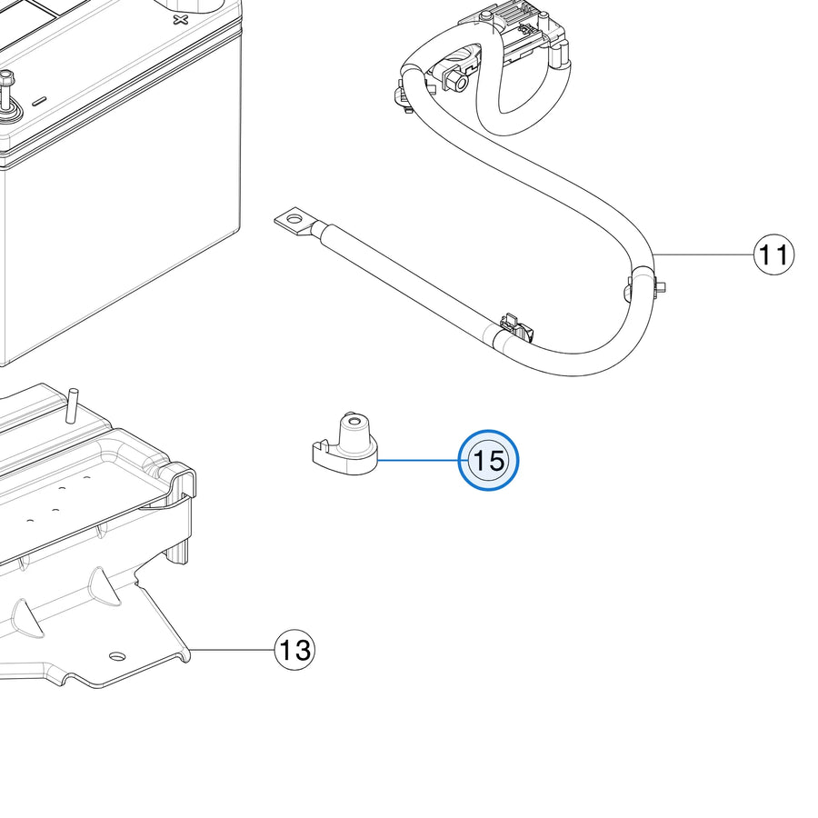 SAE Adapter, Negative Terminal, 12V Battery for Tesla Model S 1023921-01-C - parts diagram
