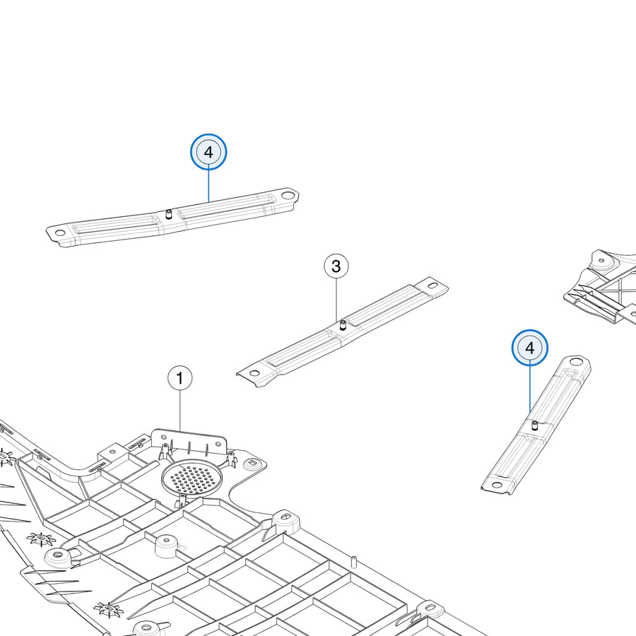Bracket Assembly Valance Side for Tesla Model S 1658248-00-A - parts diagram