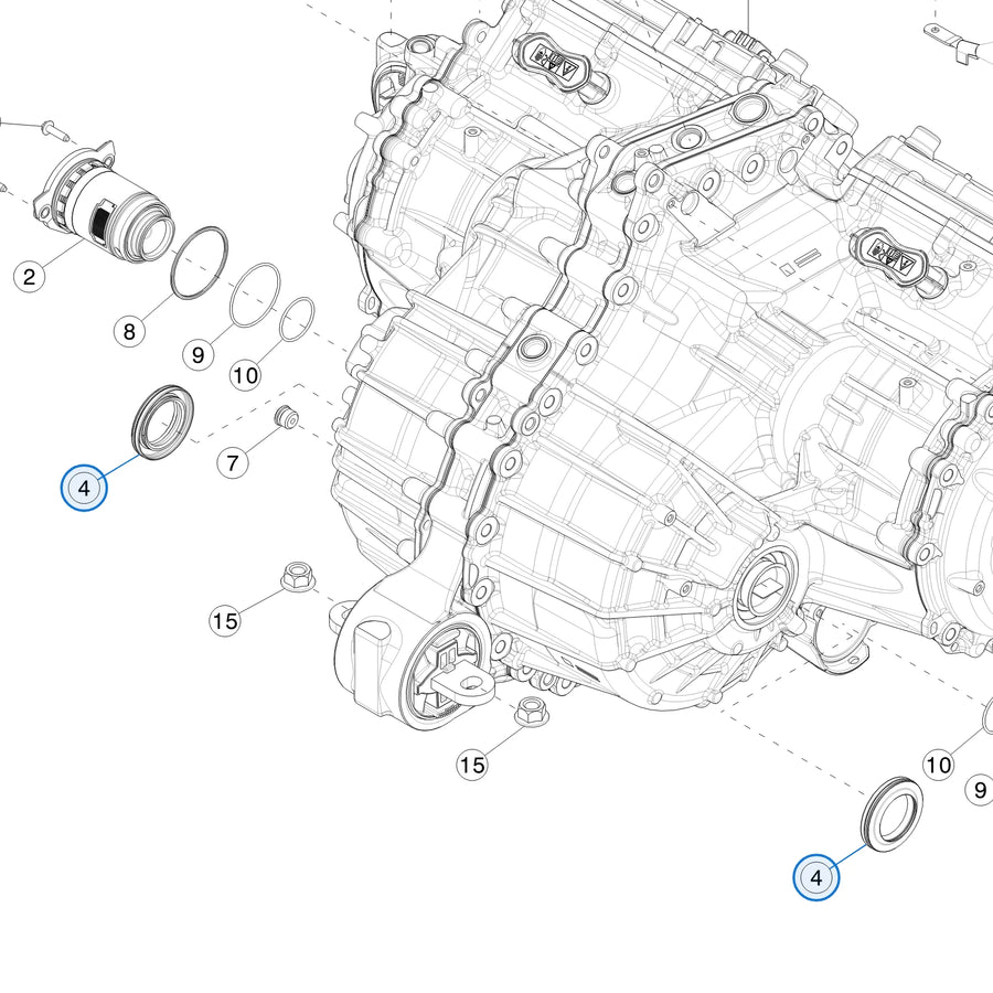Inverter Mount for Tesla Cybertruck 1923000-00-D - parts diagram