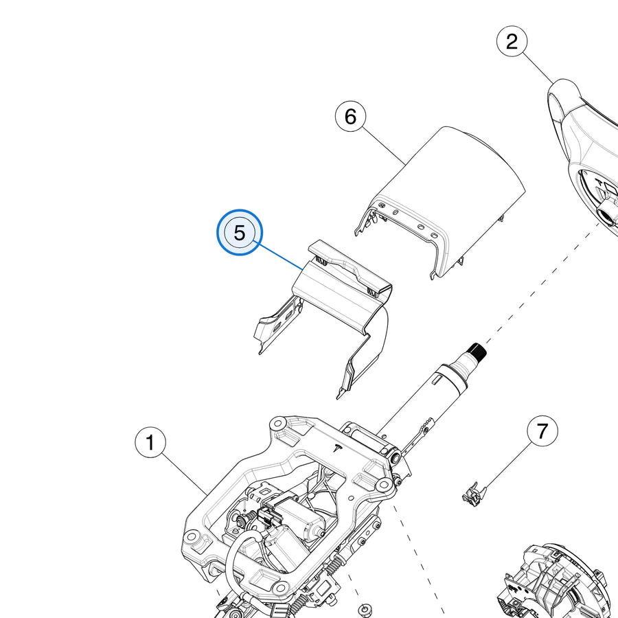 Instrument Panel Upper Gap Hidder Assembly for Tesla Model S and Model X 1563035-00-E - parts diagram