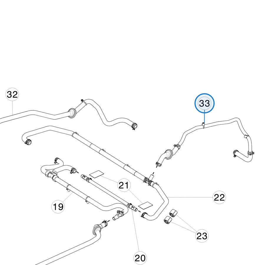 Hose (PT), Charger TO RDU Assembly, MS RWD for Tesla Model S 2012-2016 1042550-00-A - parts diagram