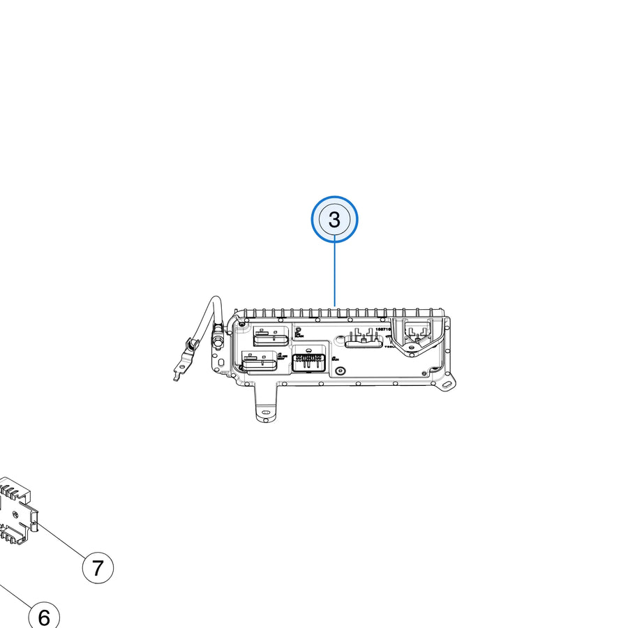 Battery Controller Generation 1 for Tesla Model S 1588205-00-D - parts diagram