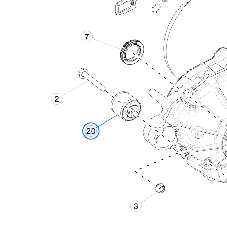 Front Transmission MT Bushing for Tesla Model S and Model X 6008779-00-D - parts diagram
