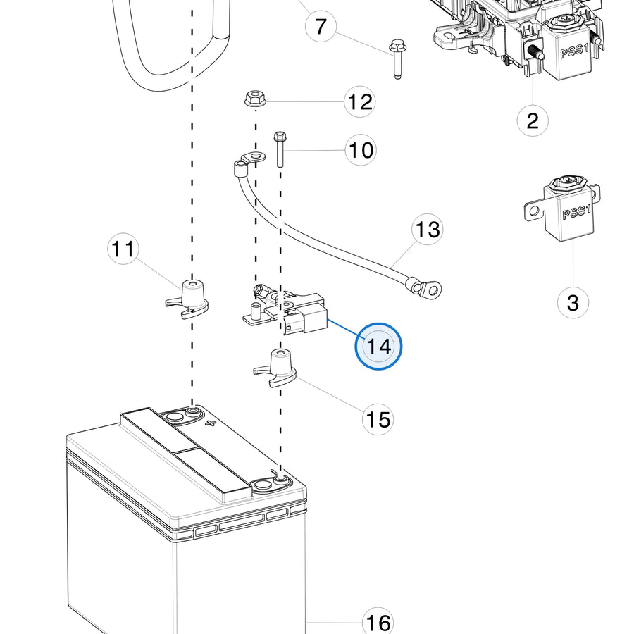 Sensor Intelligent Battery for Tesla Model S and Model X 6007953 - parts diagram