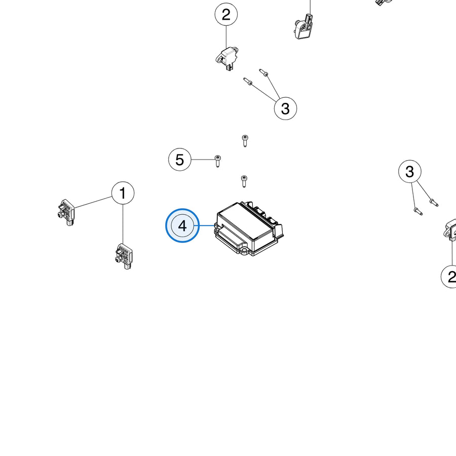 Europe / Asia - Passive Safety Restraints Control Module - Dual Motor for Tesla Model S 1031643-00-A - parts diagram