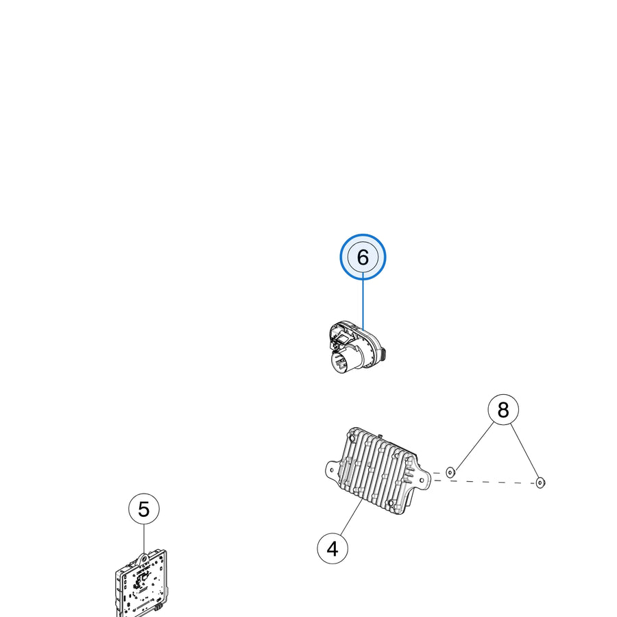 Trailer Connection Socket for Tesla Cybertruck 1913331-00-B - parts diagram