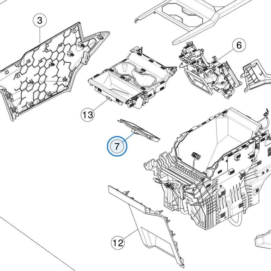 Wireless Charger - GEN 5.0 for Tesla Cybertruck 1877045-00-C - parts diagram