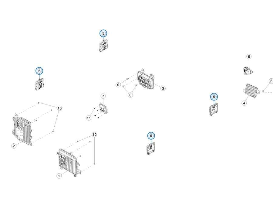 Door Controller for Tesla Cybertruck 1817667-12-B - parts diagram