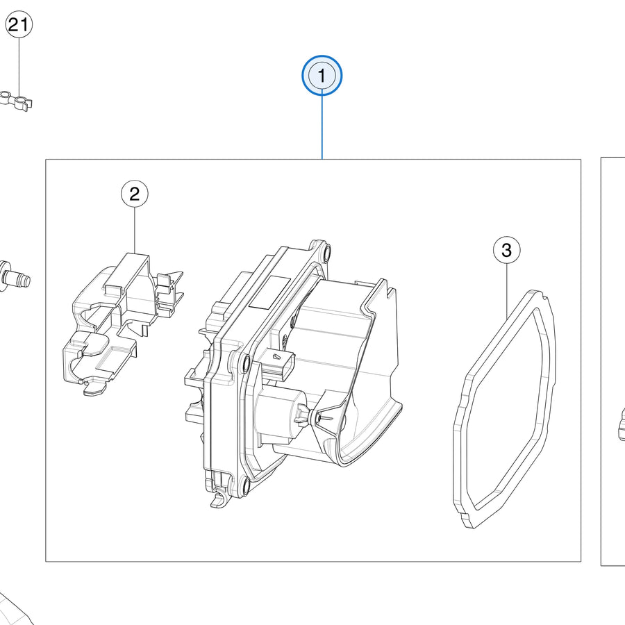 Charge Port - North American Charging Standard (Nacs) - GEN 2 for Tesla Model S and Model X 1026041-00-S - parts diagram