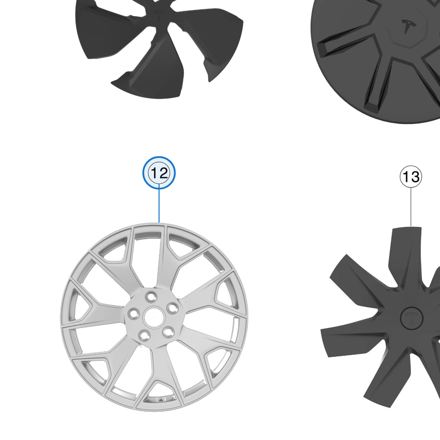 21" Wheel Insert - Large - Arachnid 2.0 for Tesla Model Y Juniper 2188237-99-C - parts diagram