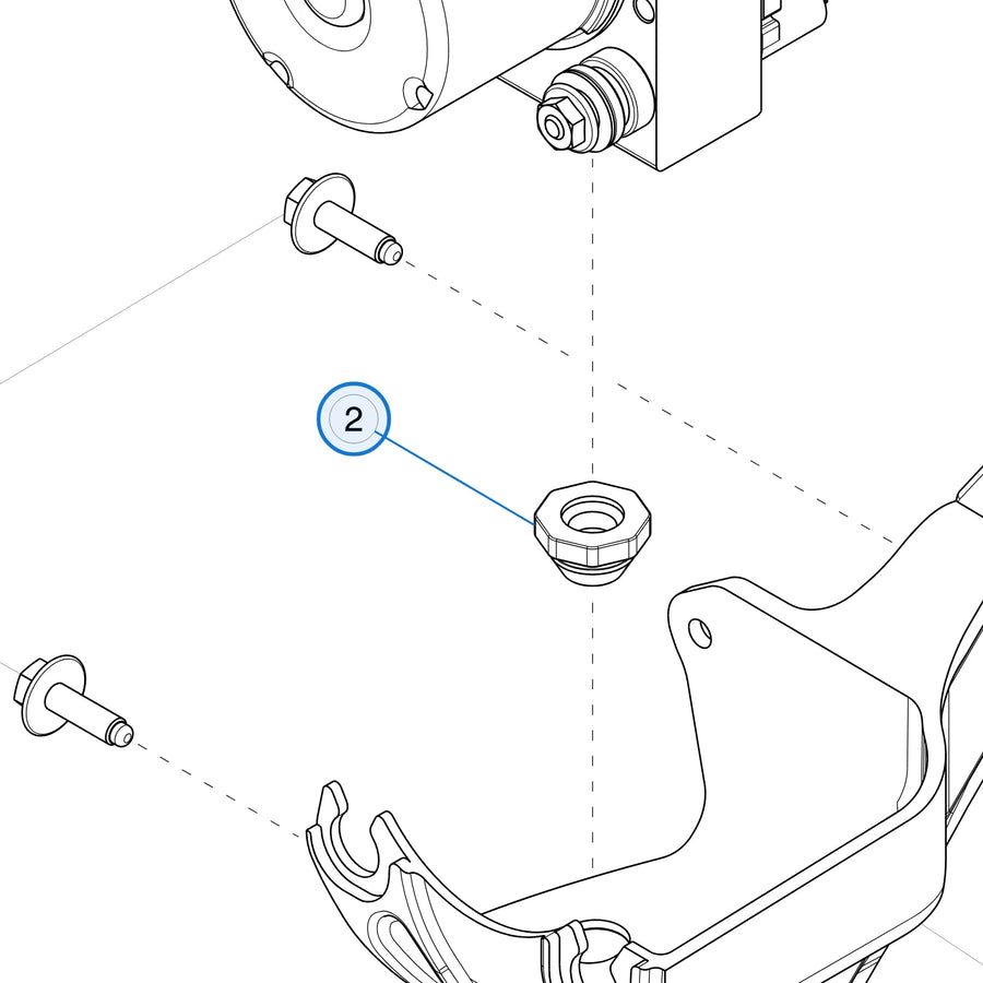 HCU Isolator for Tesla Model 3, Model Y, Model S and Model X 6006364-00-A - parts diagram