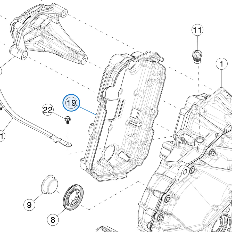 NVH Cover - Acoustic Sound Absorber for Tesla Model 3 and Model Y 1684330-00-D, 1684330-00-E - parts diagram