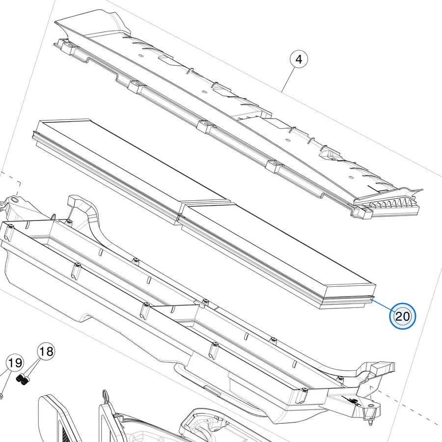 Service Kit - HEPA and Carbon Filters for Tesla Model Y 1896189-00-A - parts diagram (Model Y Jan 2020 - Jan 2025)