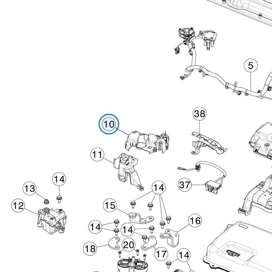 Insulator Access - Fastcharge for Tesla Model 3 and Model Y 1088607-00-G - parts diagram