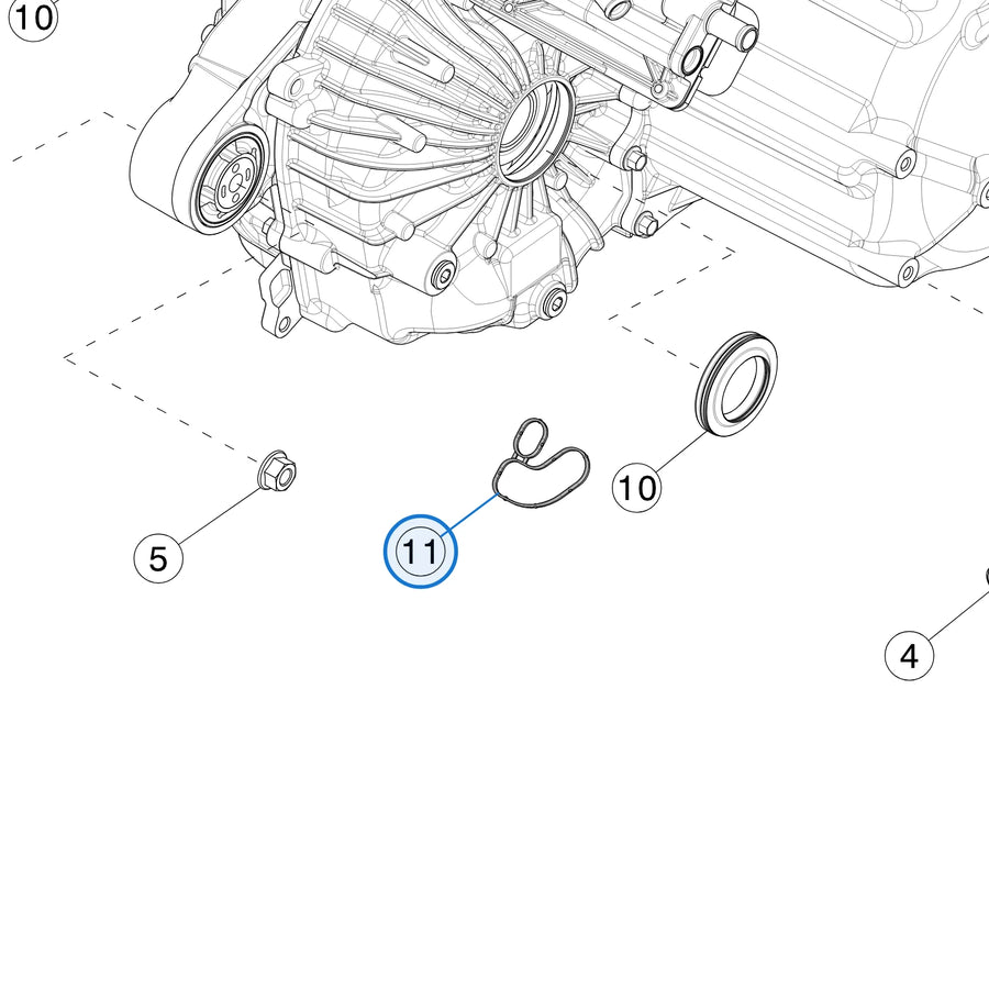 PIP Seal, Cooler, 3.0-150, Rear for Tesla Model S and Model X 1038350-00-A - parts diagram